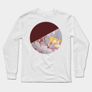 Burgundy Marble Long Sleeve T-Shirt